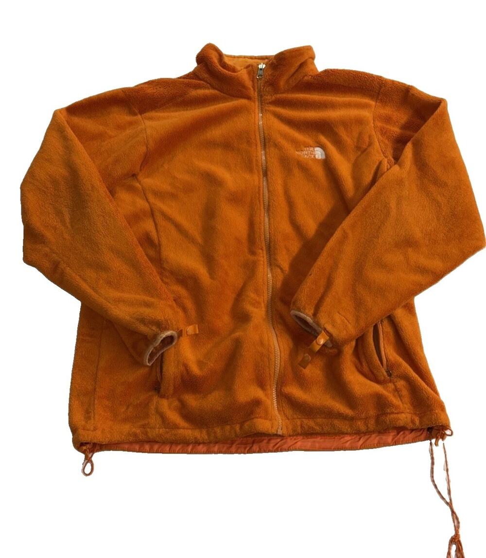 The North Face Women’s 2XL Orange Fuzzy Fleece Full Zip Jacket Outdoor